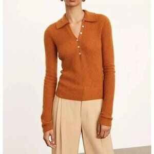 Vince   Mandarin  Button-Up Long Sleeve Knit Cardigan Sweater Women